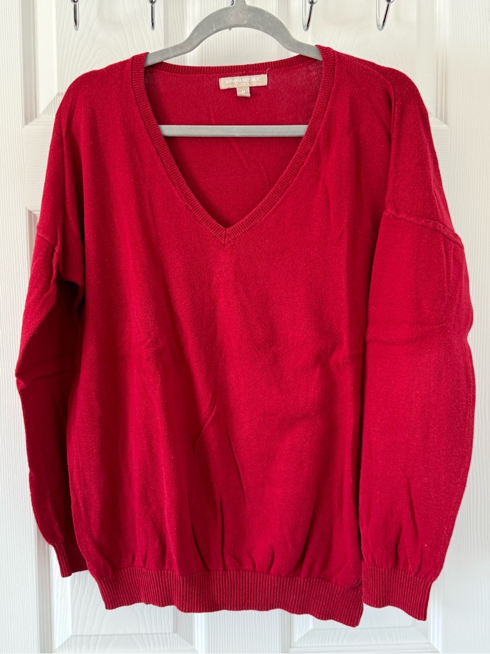 Banana Republic V-Neck Red Women's Sweater
